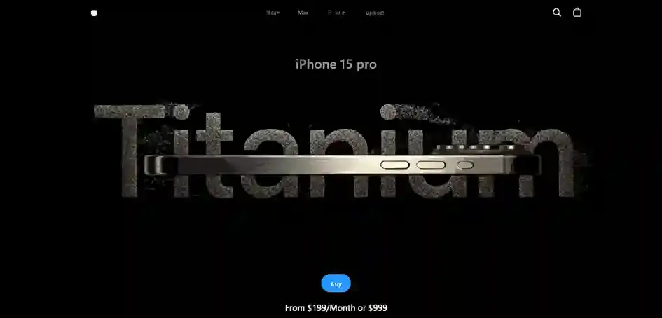 Animated Apple Iphone 3D Website