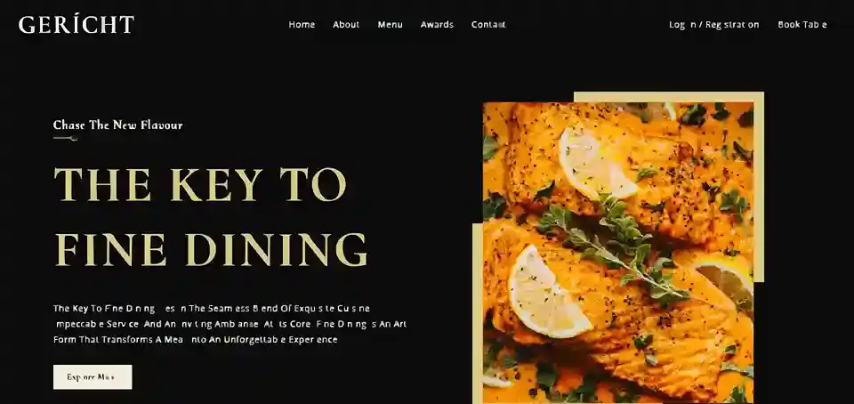 Restraunt Landing Page